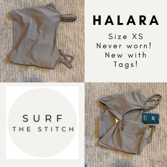 Halara: In My Feels Double Straps Backless Twisted Workout Cropped Tank Top - Picture 1 of 1